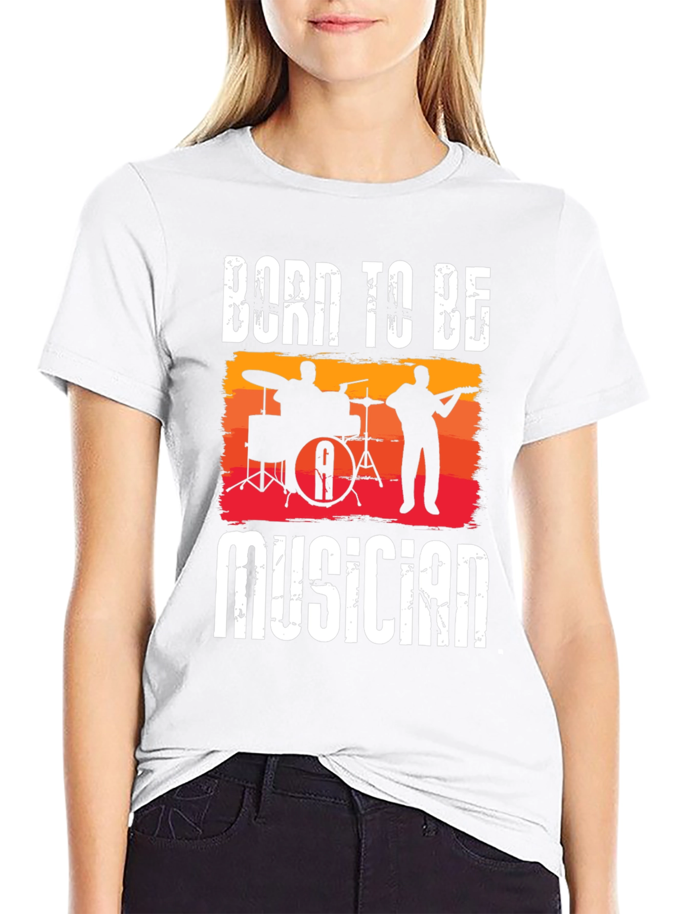Camiseta Negra Born To Be Musician