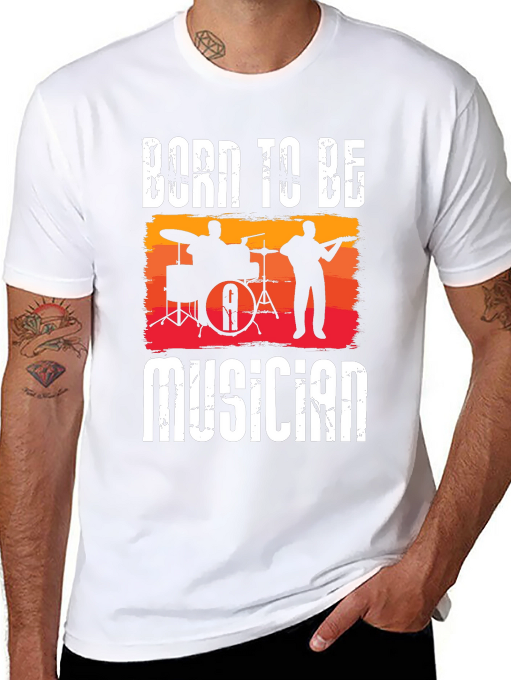 Camiseta Negra Born To Be Musician