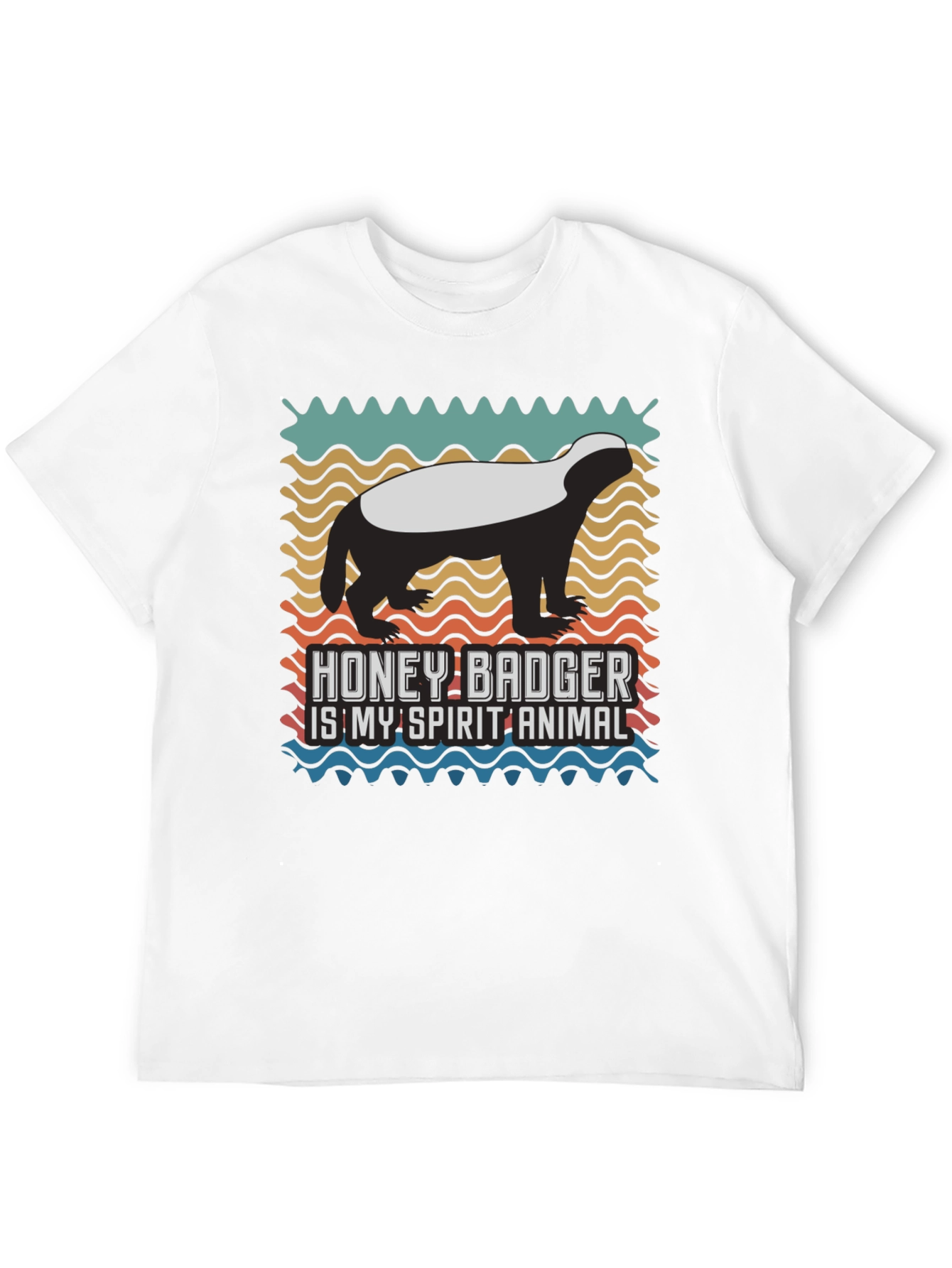 Camiseta Hombre con Diseño de Tejón de Miel