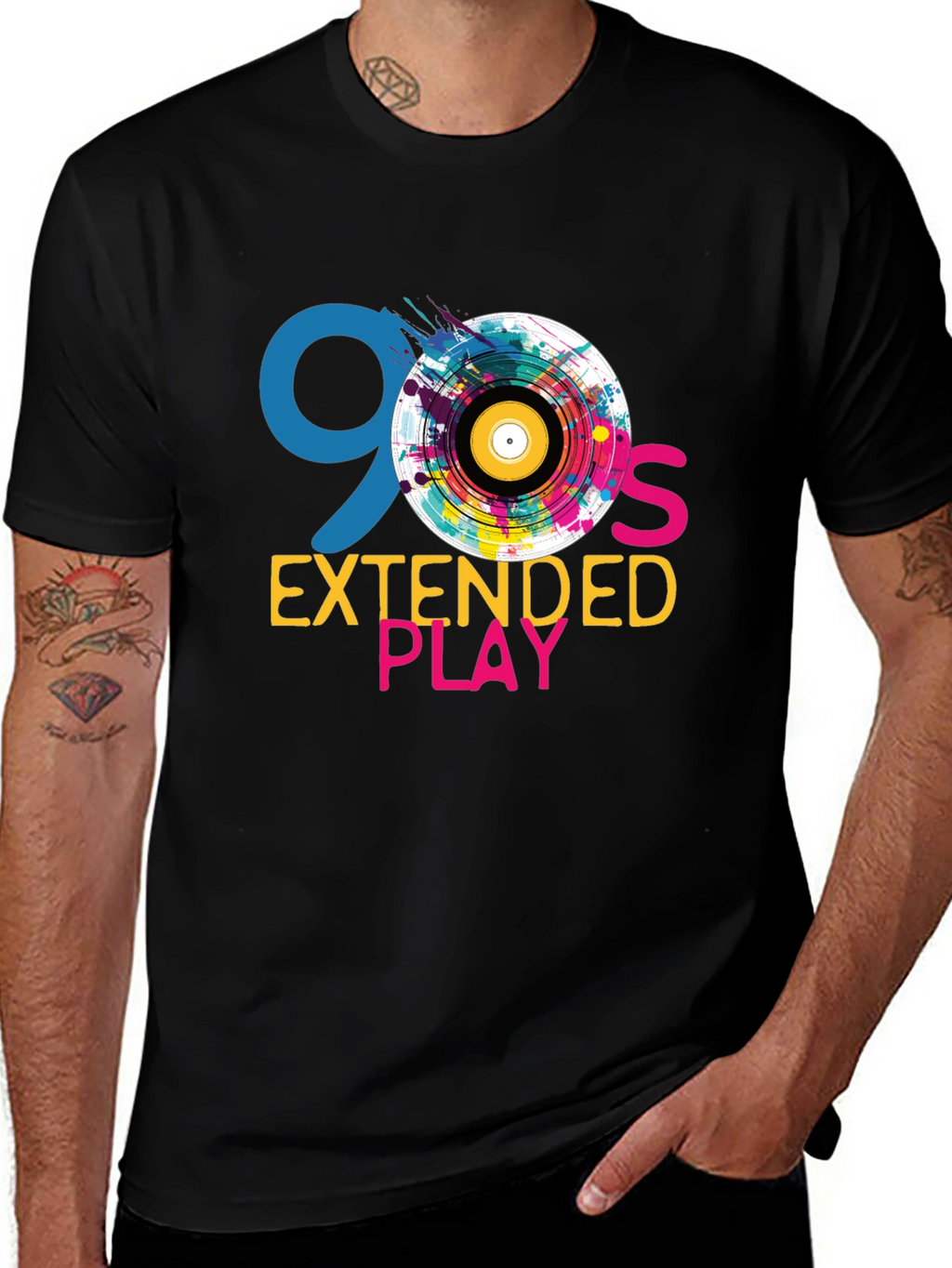 Camiseta Negra 90s Extended Play