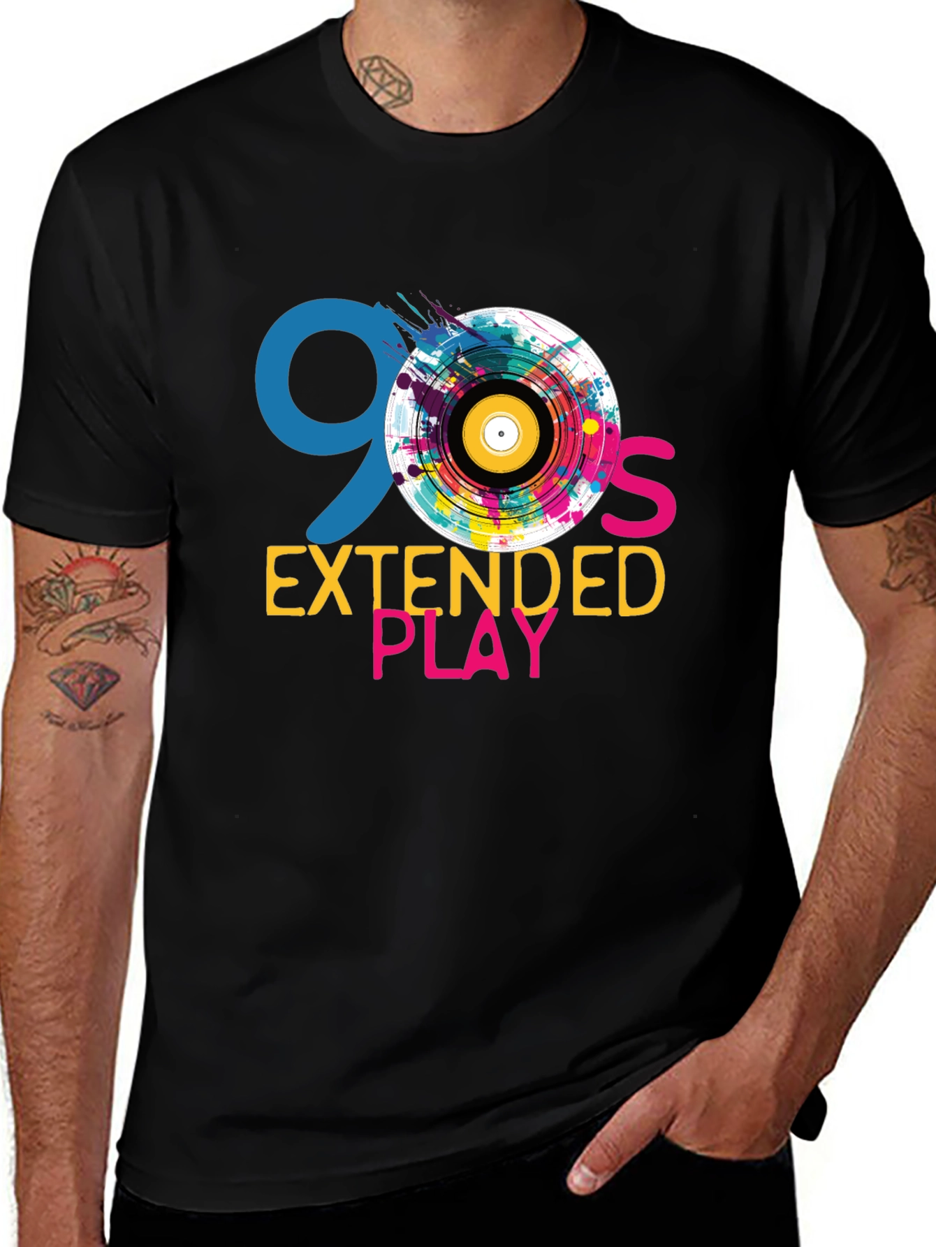 Camiseta Negra 90s Extended Play
