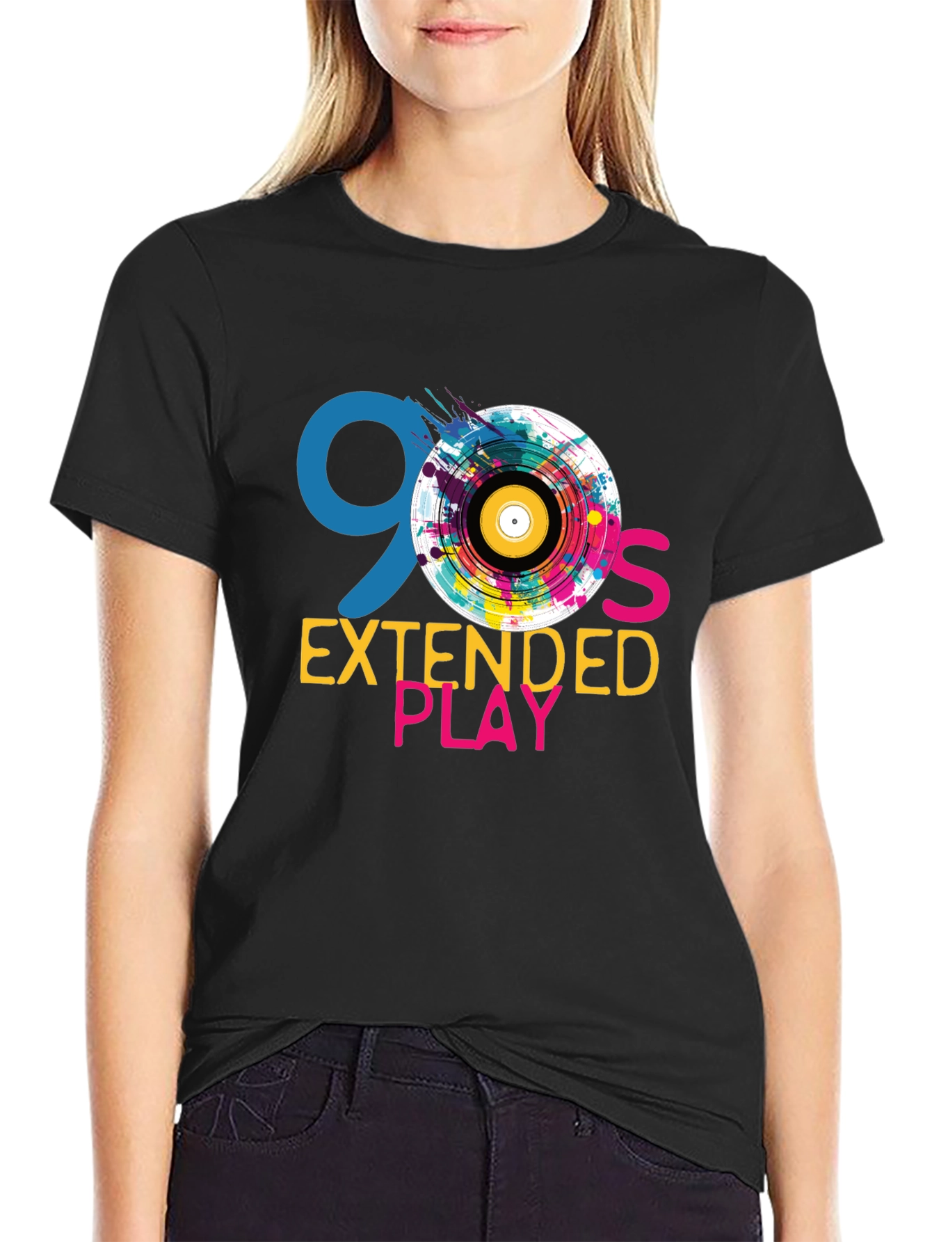 Camiseta Negra 90s Extended Play