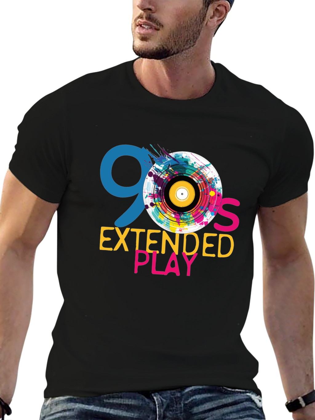 Camiseta Negra 90s Extended Play