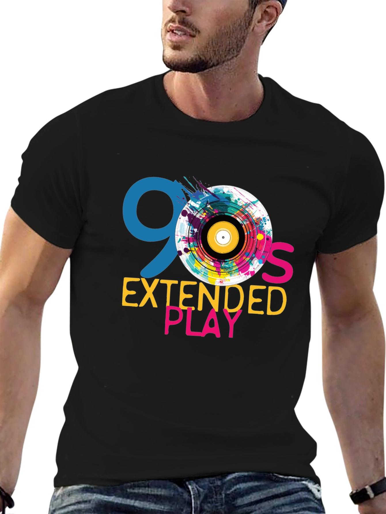 Camiseta Negra 90s Extended Play