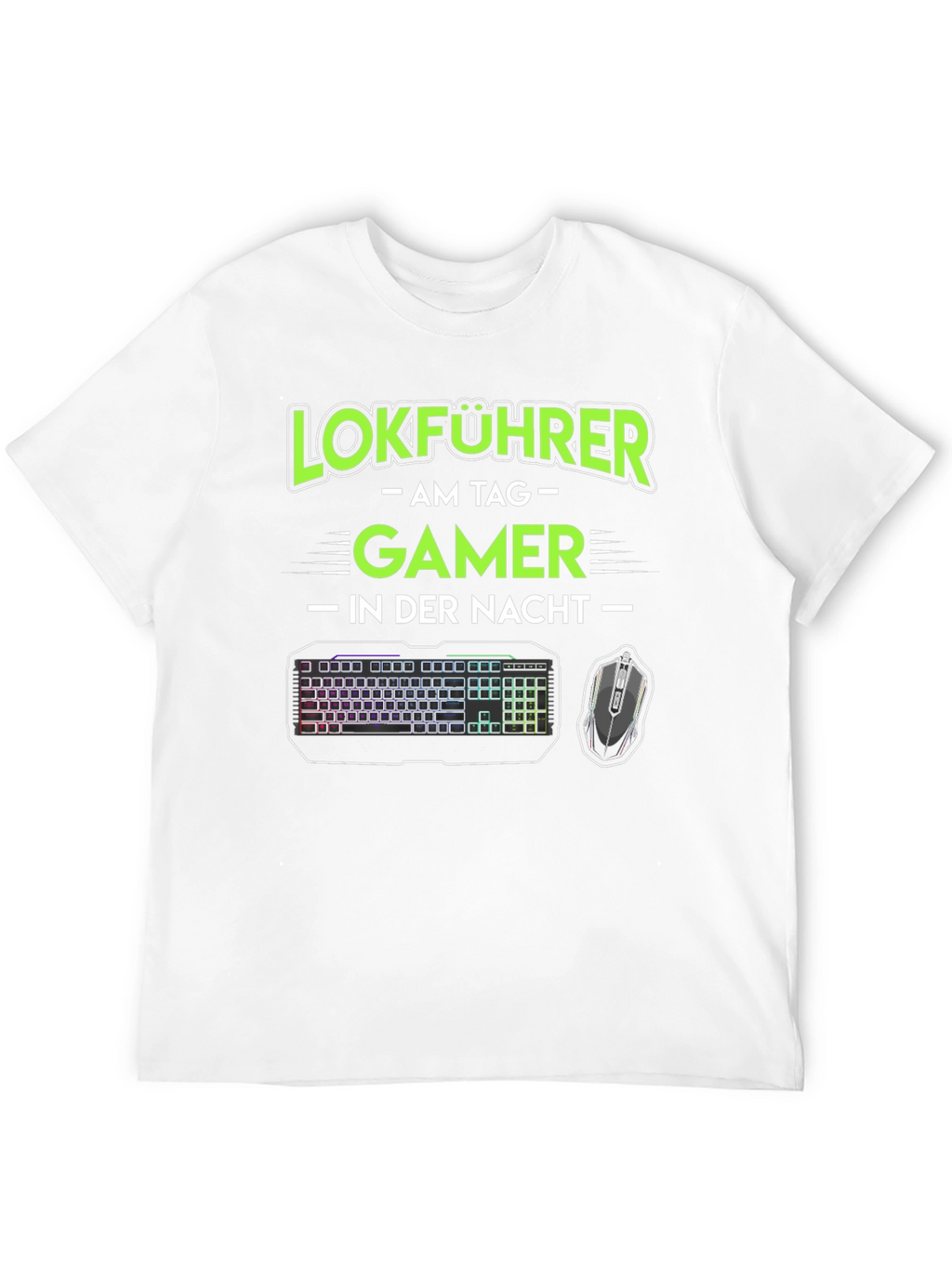 Camiseta Lokführer Gamer: Día Trabajo Noche Juego
