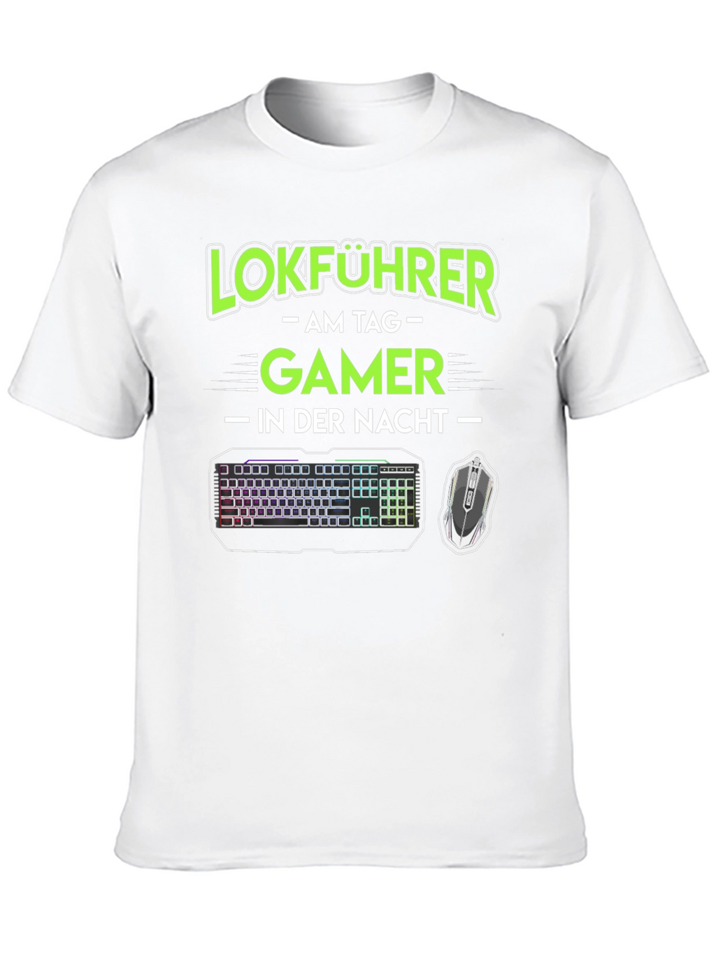 Camiseta Lokführer Gamer: Día Trabajo Noche Juego