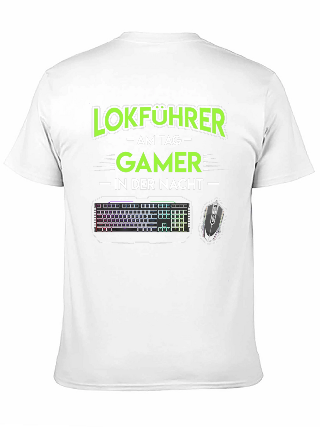 Camiseta Lokführer Gamer: Día Trabajo Noche Juego