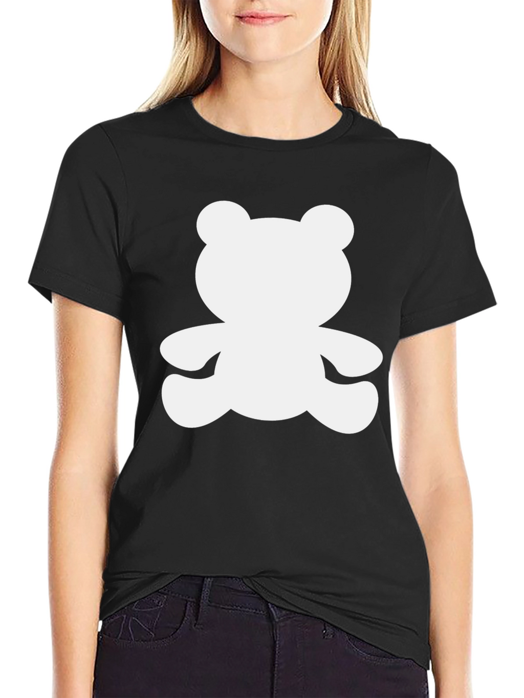 Camiseta Negra con Diseño de Oso