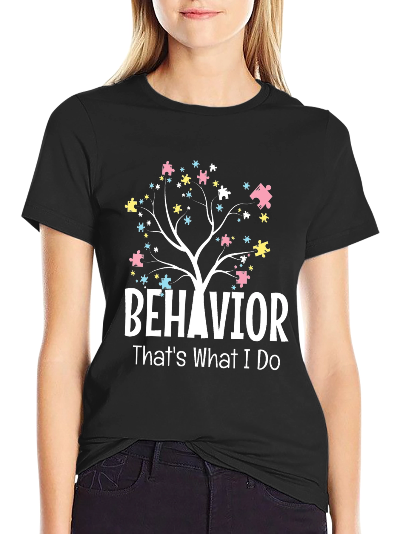 Camiseta Negra Behavior Thats What I Do