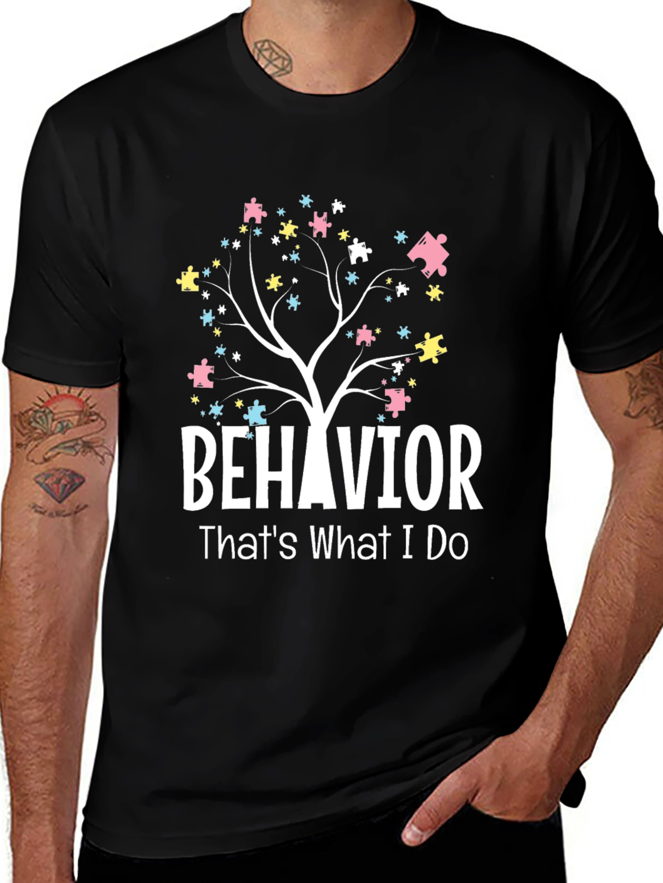 Camiseta Negra Behavior Thats What I Do