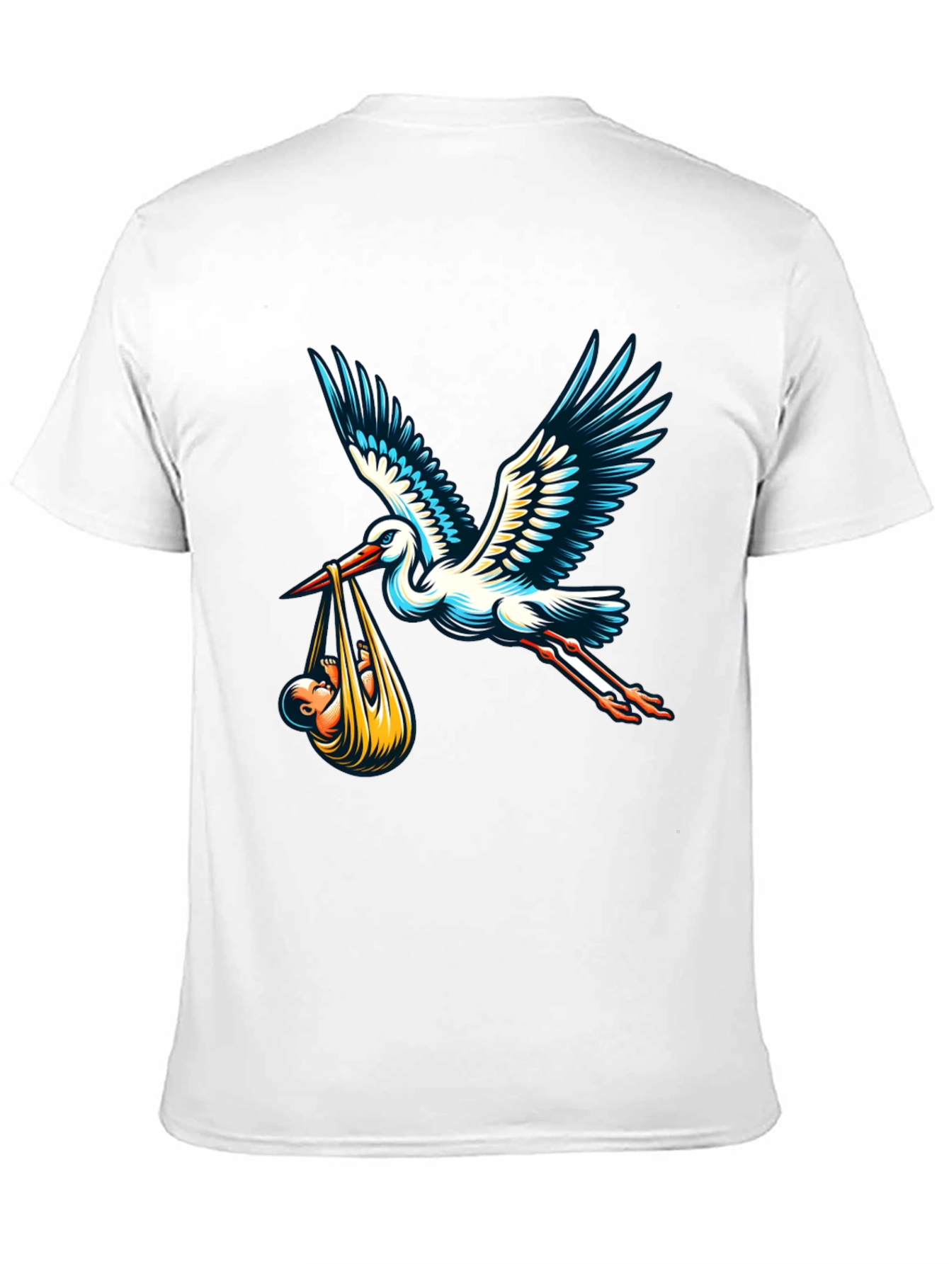 Camiseta Negra Cigüeña Bebé