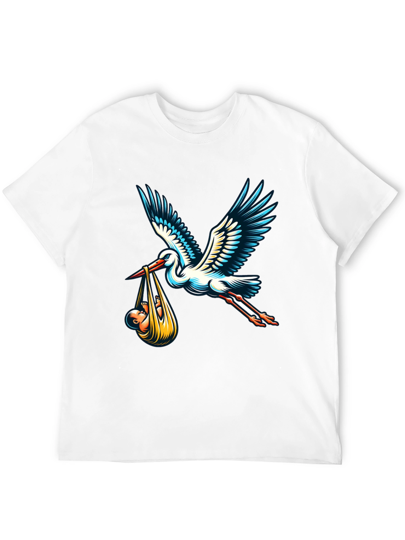 Camiseta Negra Cigüeña Bebé