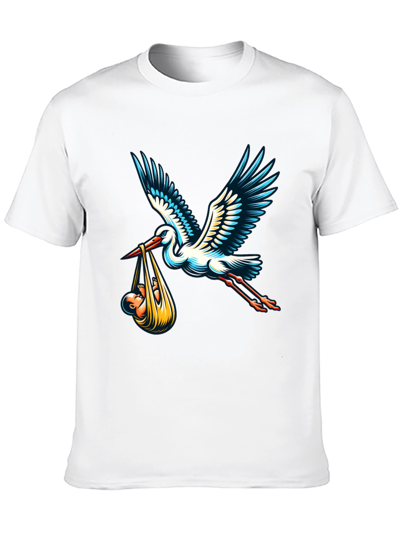 Camiseta Negra Cigüeña Bebé