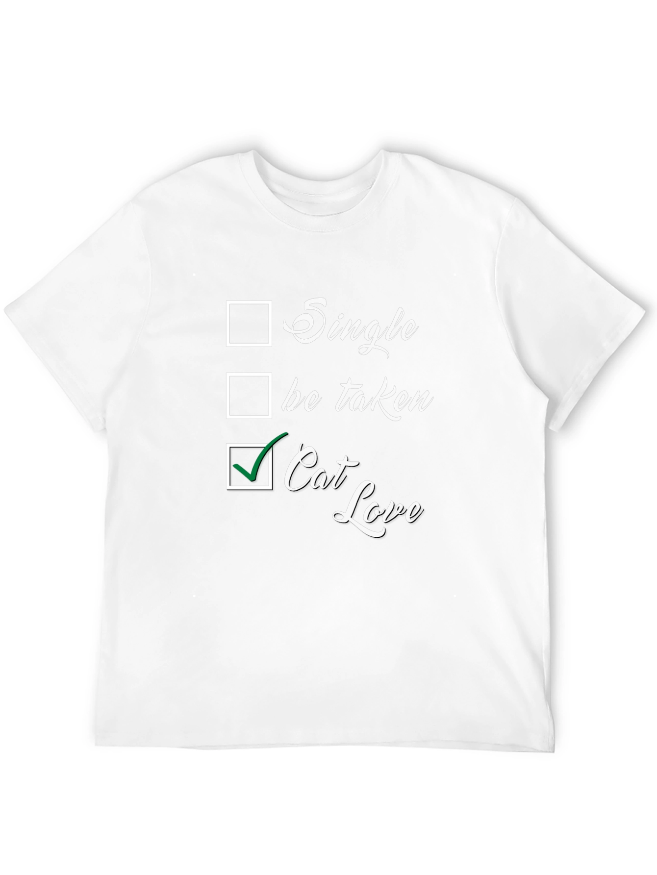 Camiseta Hombre: Soltero En Pareja Amor Gatuno