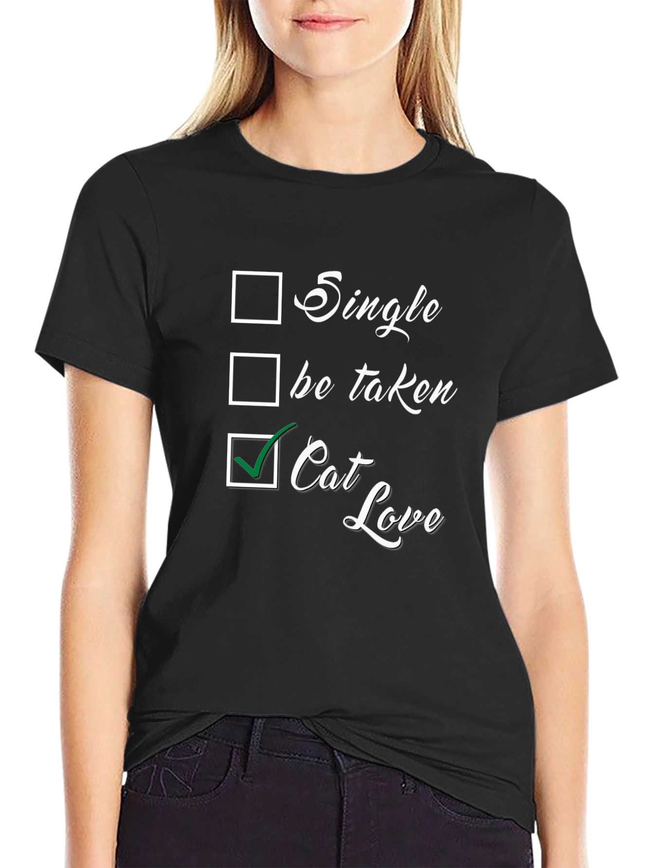 Camiseta Hombre: Soltero En Pareja Amor Gatuno