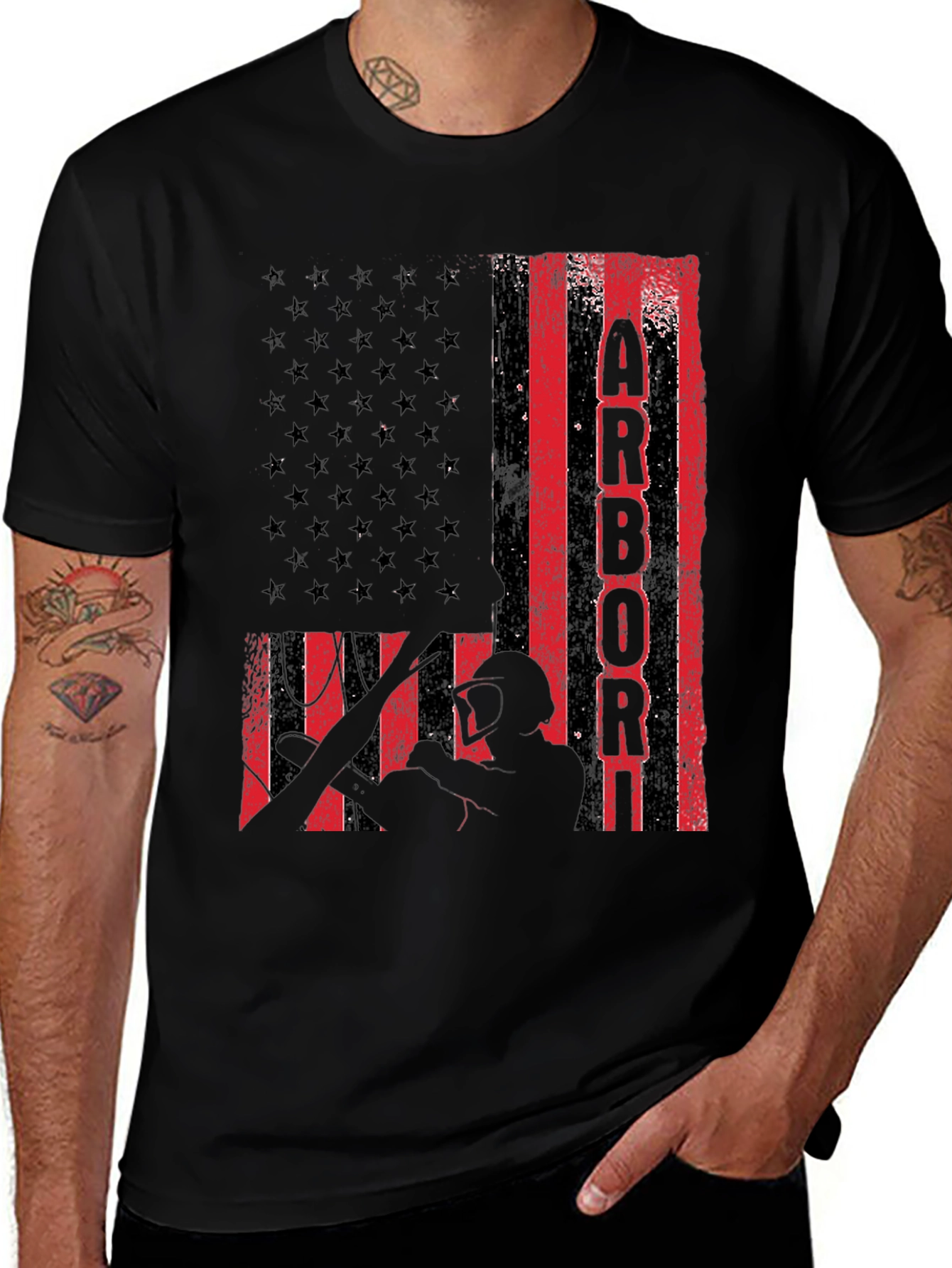 Camiseta Arborista Bandera Americana