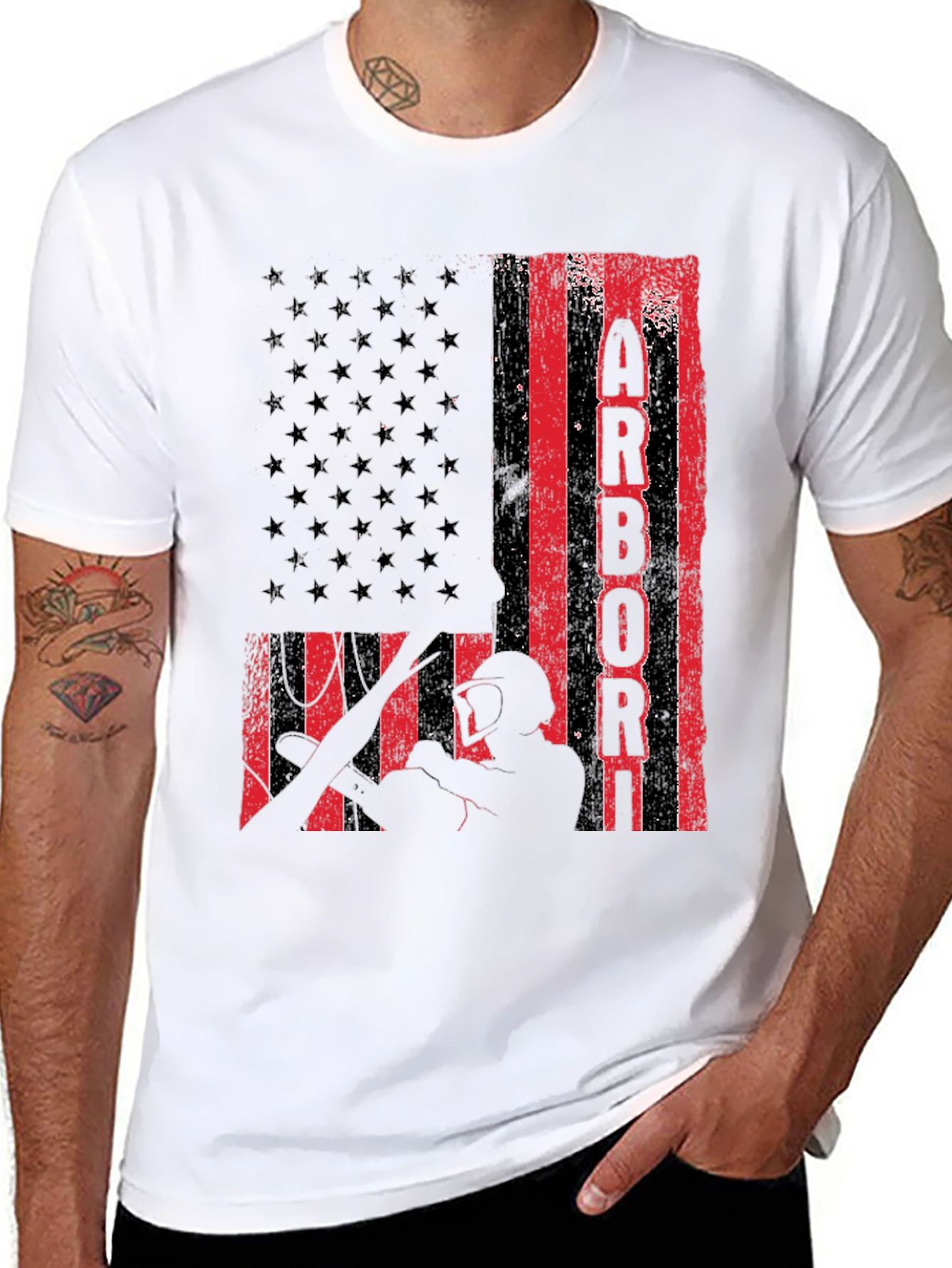 Camiseta Arborista Bandera Americana
