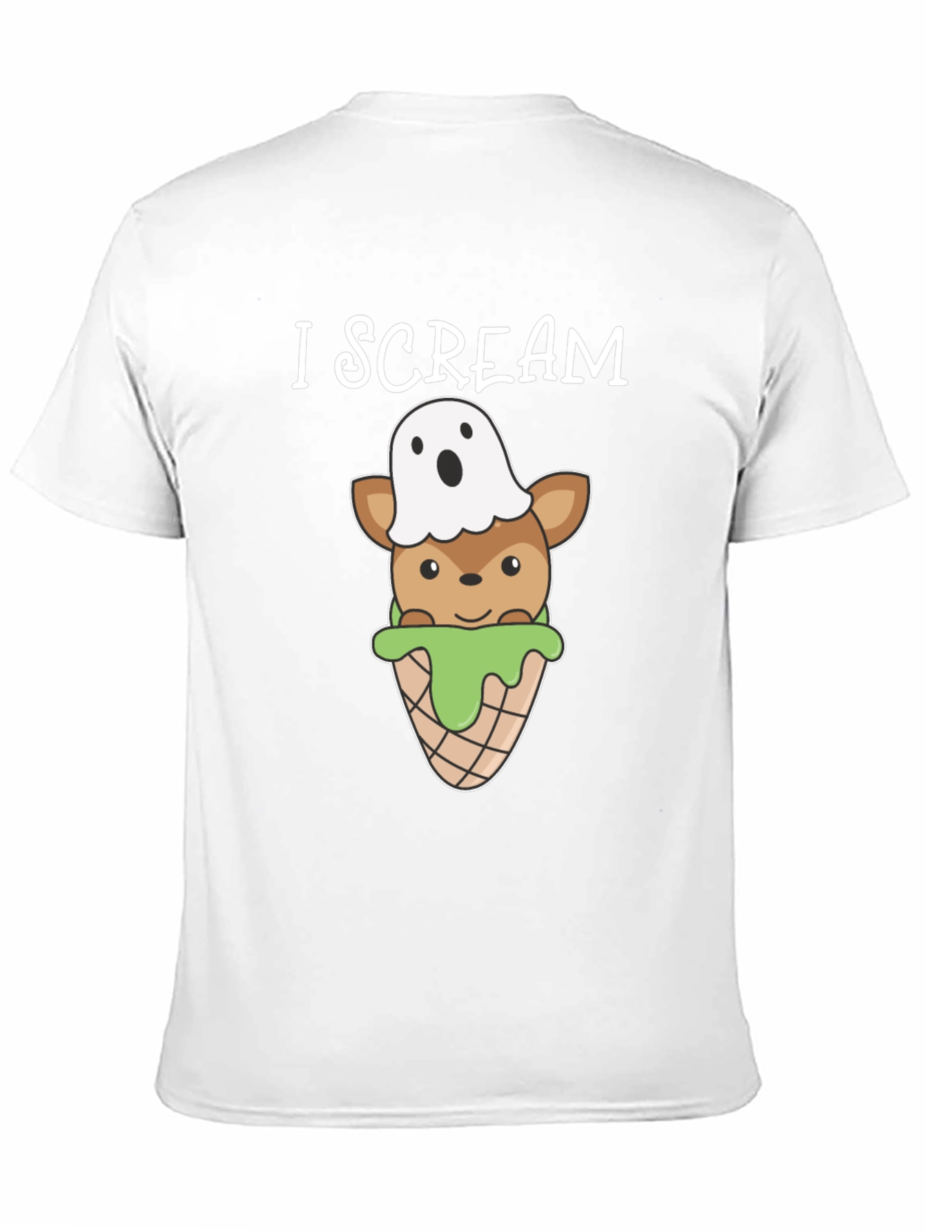 Camiseta I Scream con Diseño de Helado Fantasmagórico