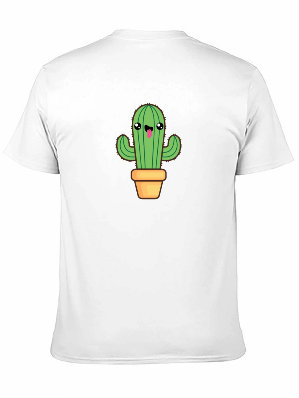 Camiseta Negra con Diseño de Cactus Kawaii
