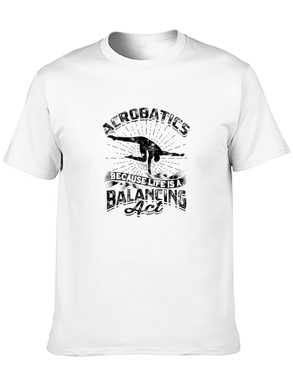 Camiseta Negra Acrobacias: Acto de Equilibrio
