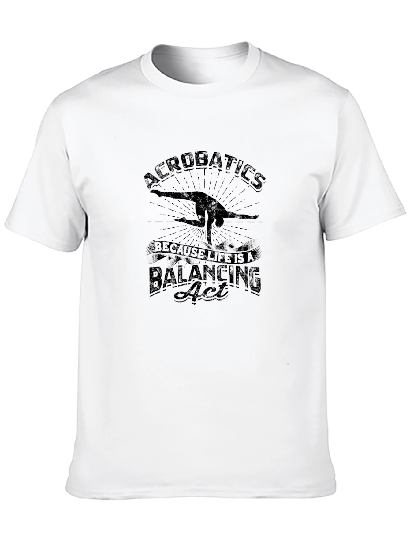 Camiseta Negra Acrobacias: Acto de Equilibrio
