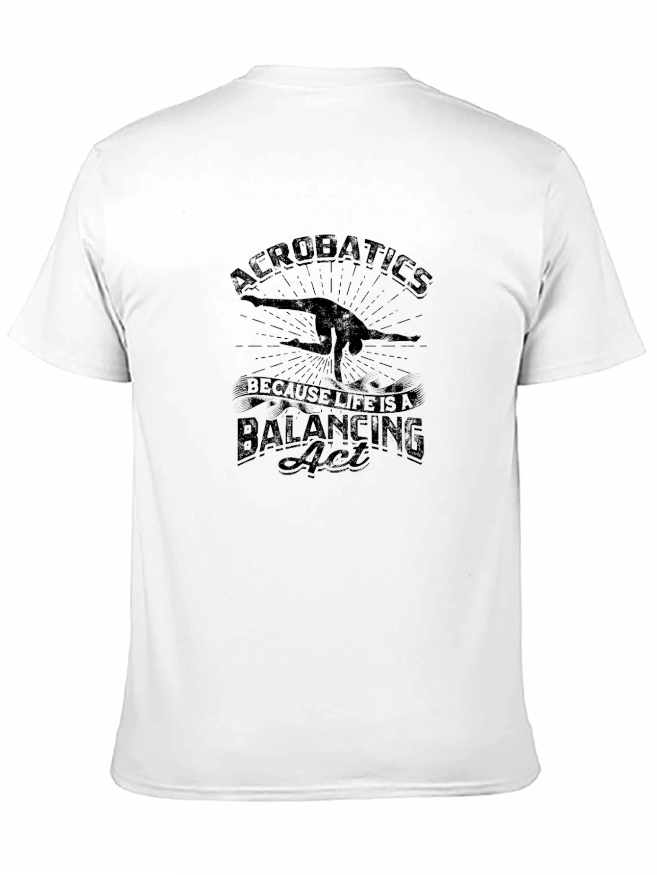 Camiseta Negra Acrobacias: Acto de Equilibrio
