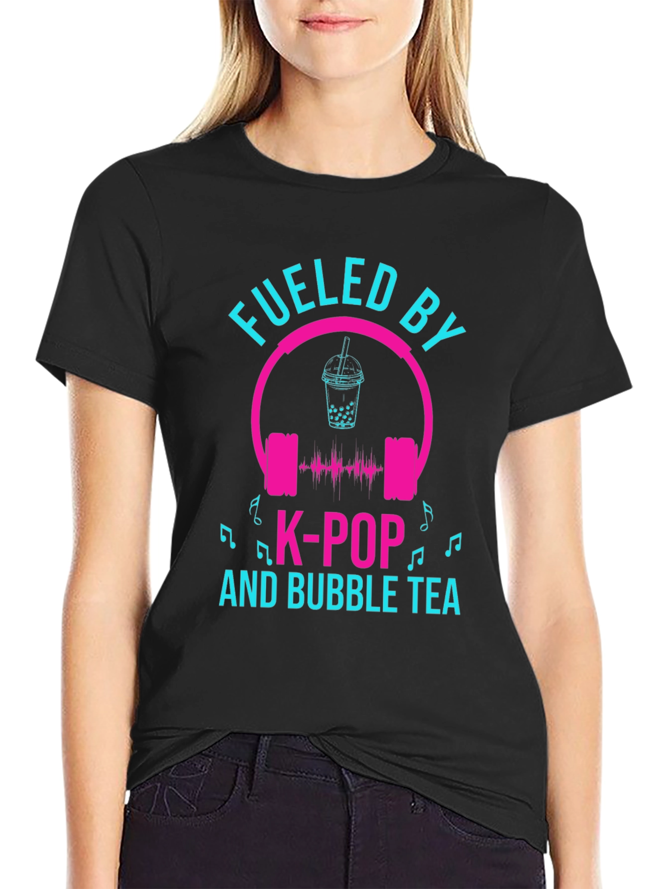 Camiseta K-Pop & Bubble Tea - Energía Musical