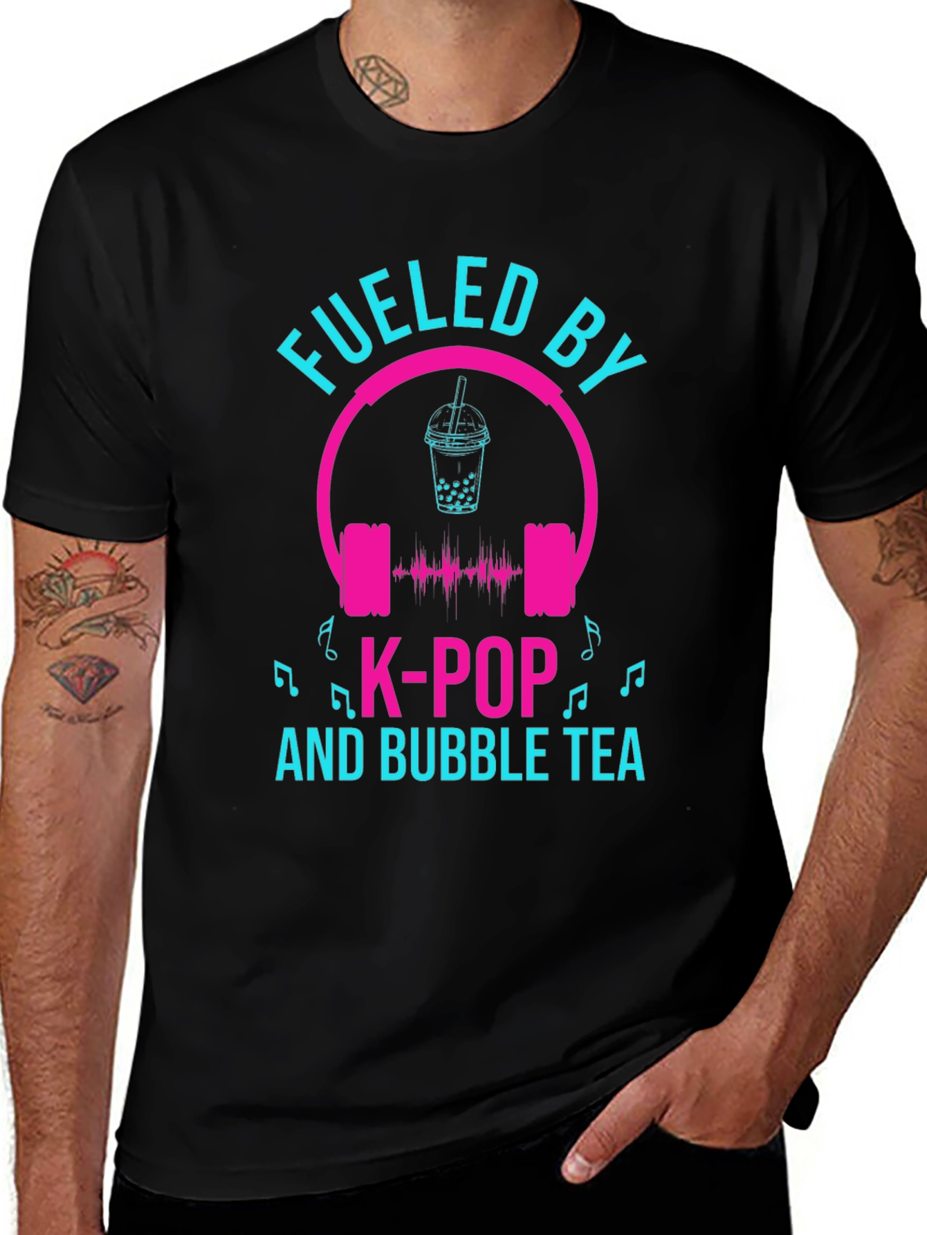 Camiseta K-Pop & Bubble Tea - Energía Musical