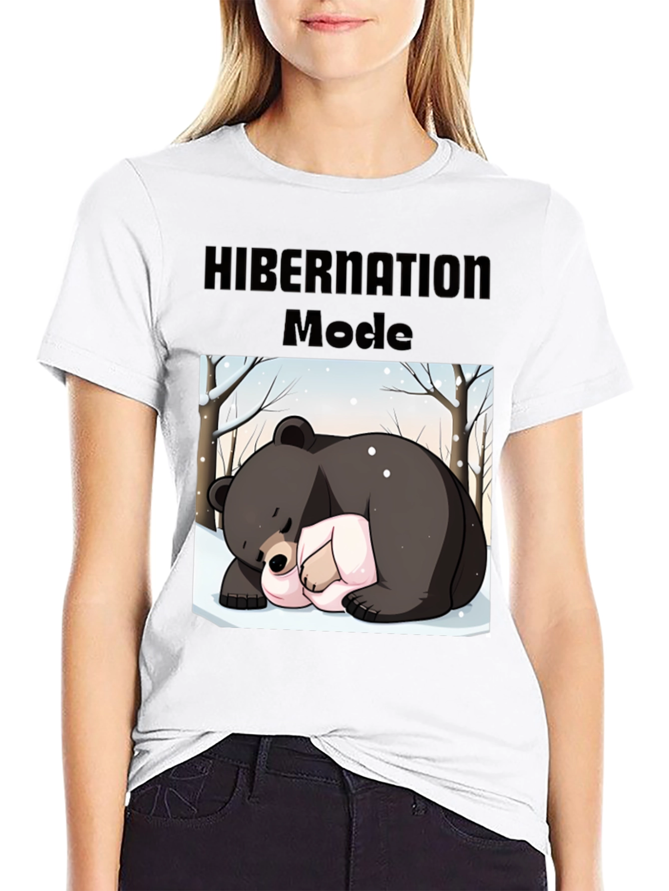 Camiseta Hombre: Modo Hibernación Oso Dormilón