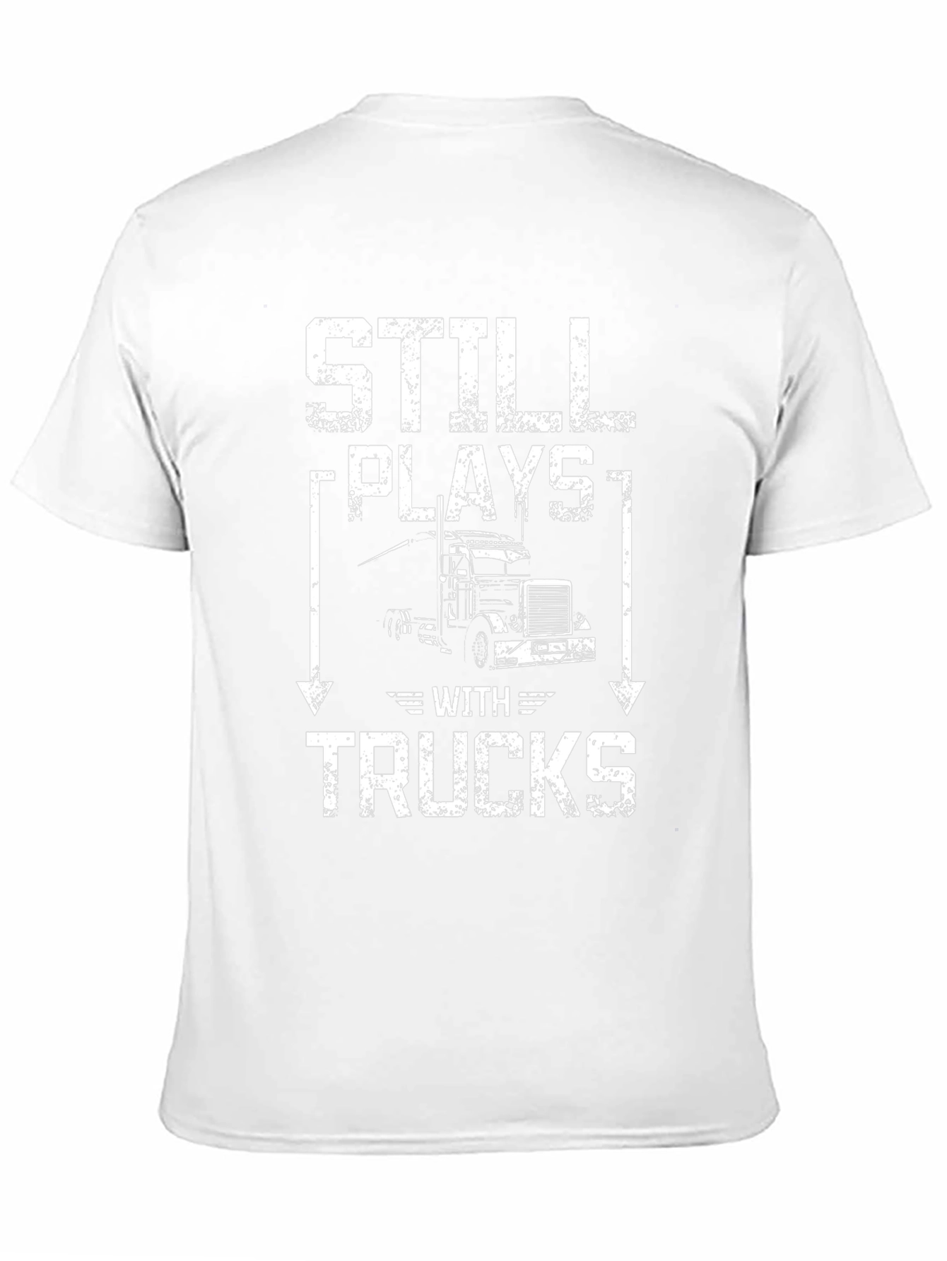 Camiseta Hombre Negra Still Plays With Trucks