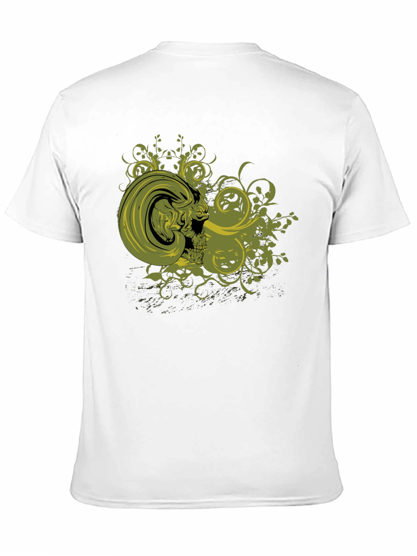 Camiseta Negra con Diseño de Calavera y Adornos