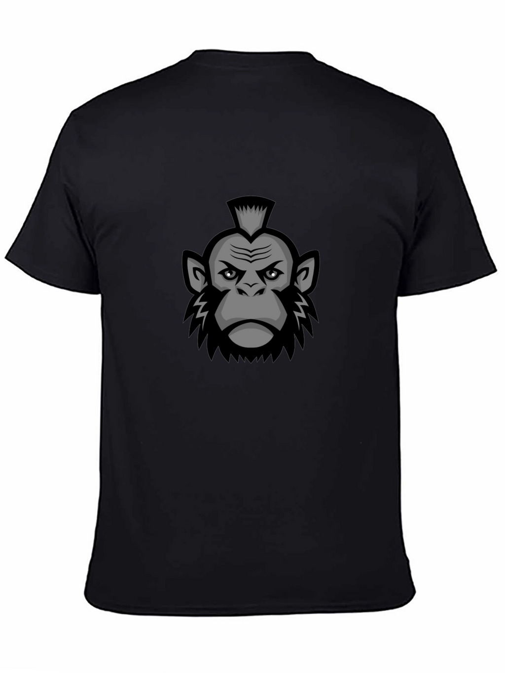 Camiseta Negra con Diseño de Mono Mohawk
