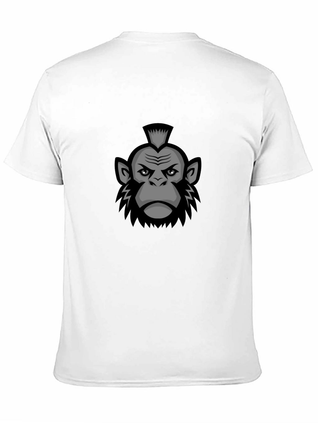 Camiseta Negra con Diseño de Mono Mohawk