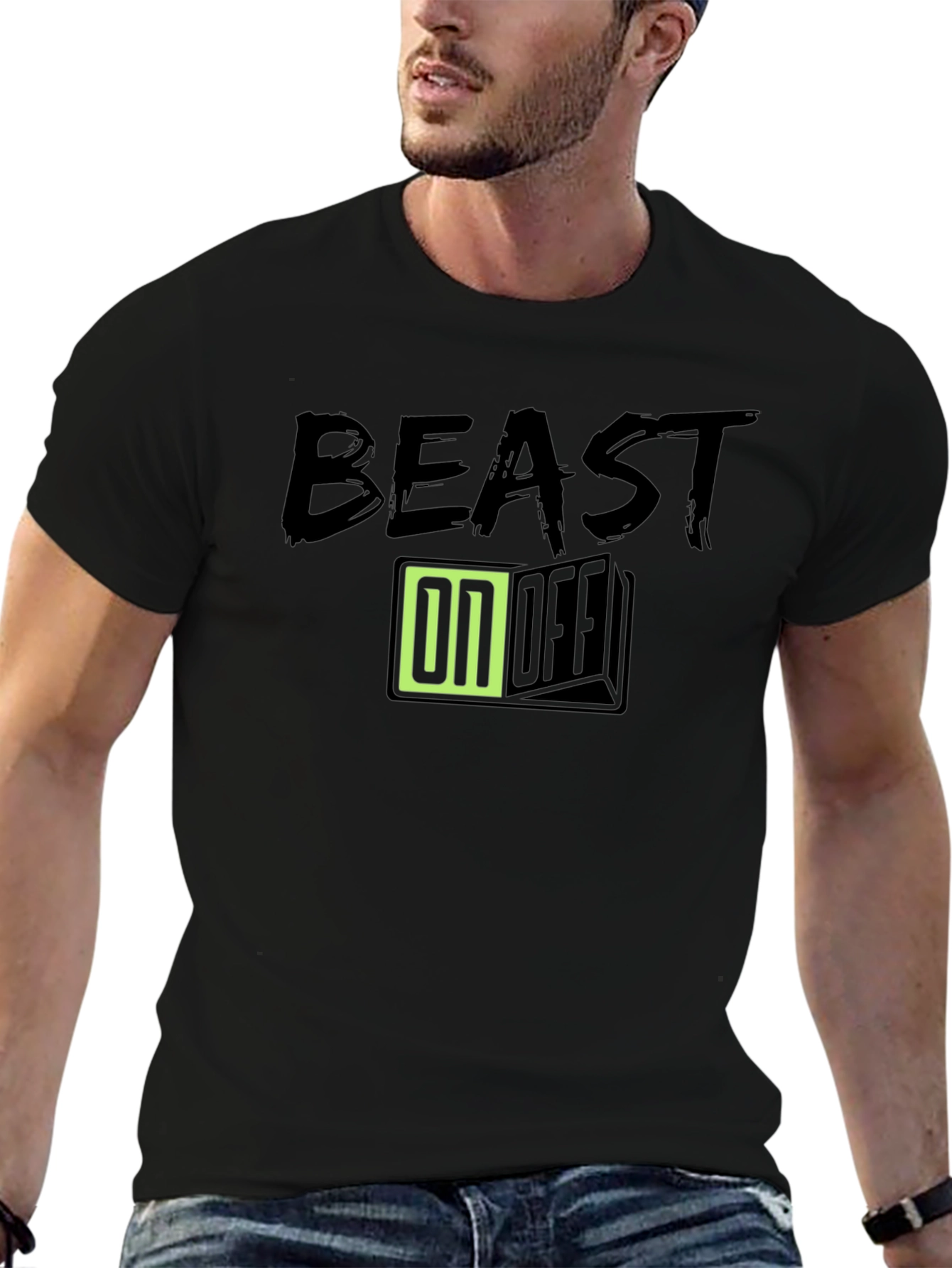 Camiseta Negra Beast On/Off para Hombre
