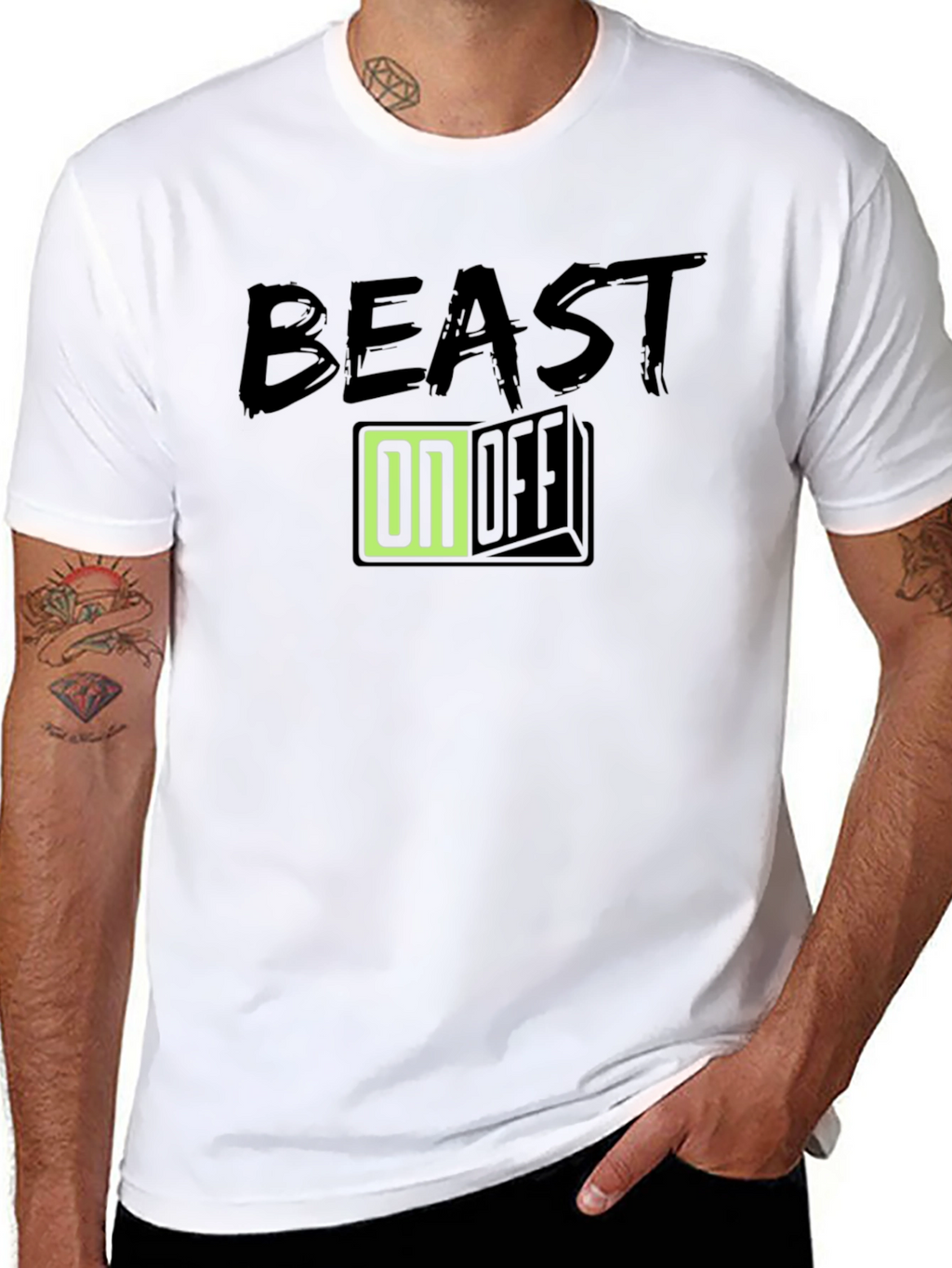 Camiseta Negra Beast On/Off para Hombre