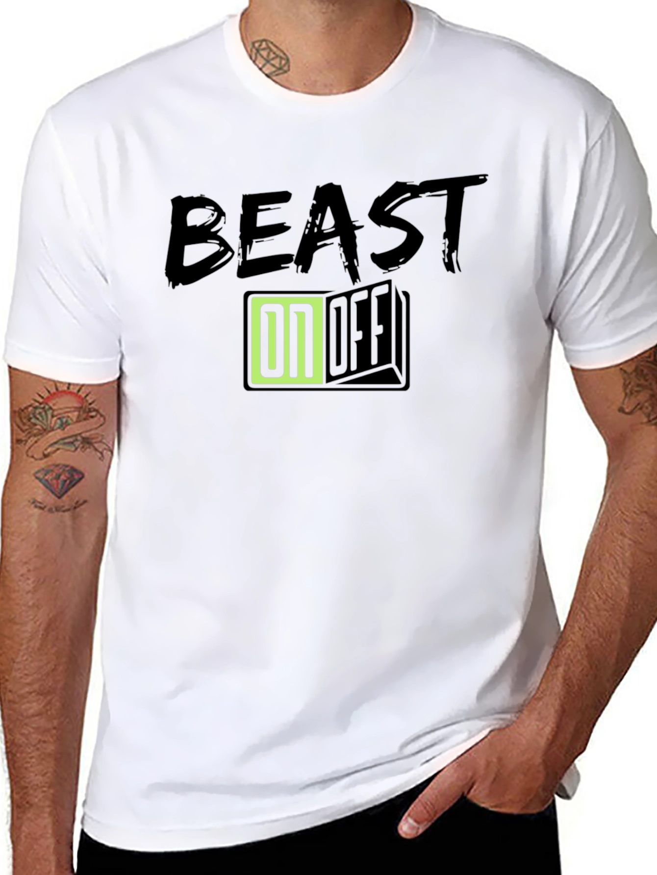 Camiseta Negra Beast On/Off para Hombre