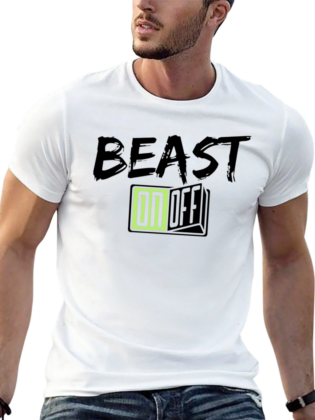 Camiseta Negra Beast On/Off para Hombre