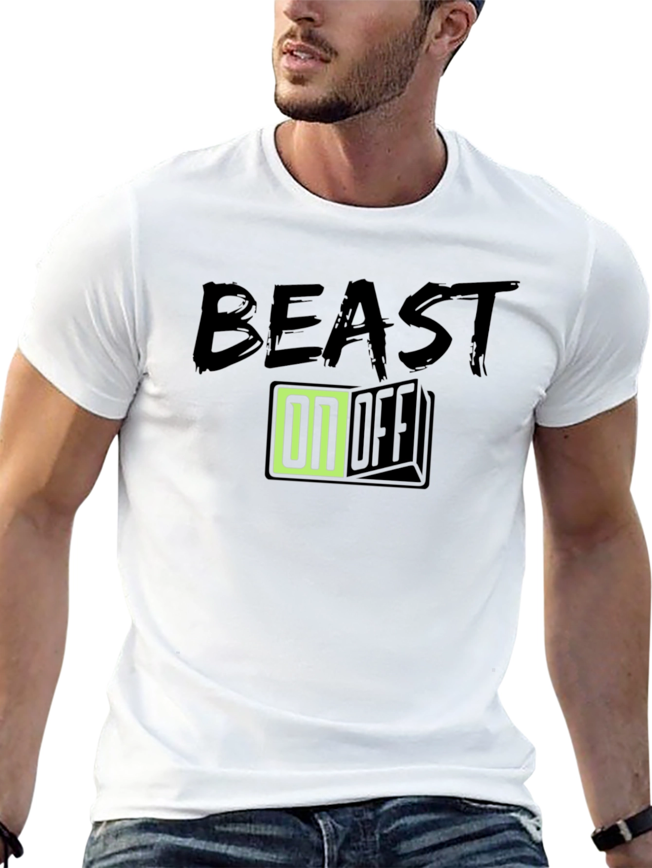 Camiseta Negra Beast On/Off para Hombre