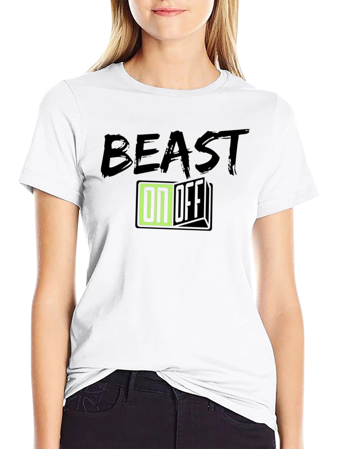 Camiseta Negra Beast On/Off para Hombre