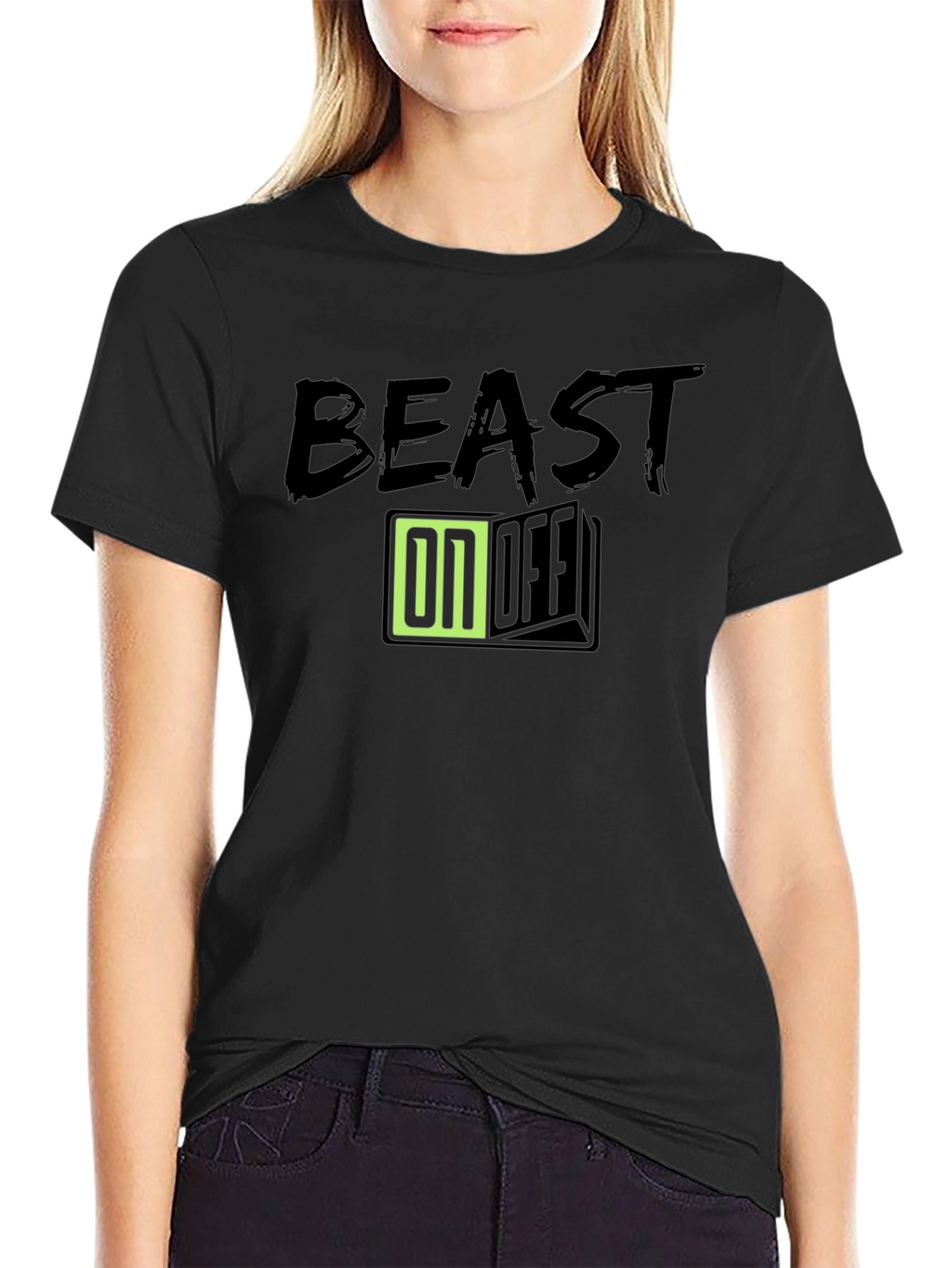 Camiseta Negra Beast On/Off para Hombre