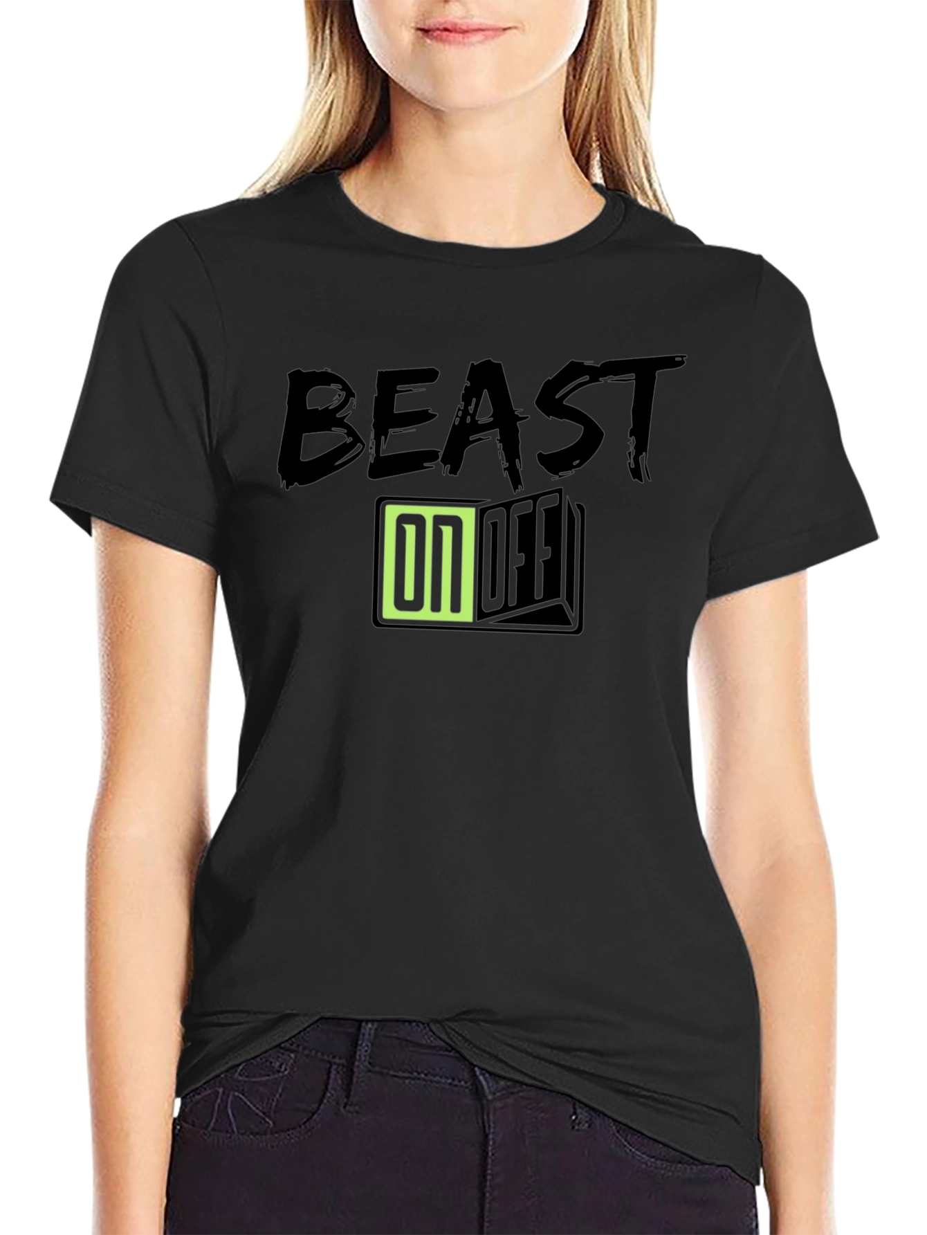 Camiseta Negra Beast On/Off para Hombre