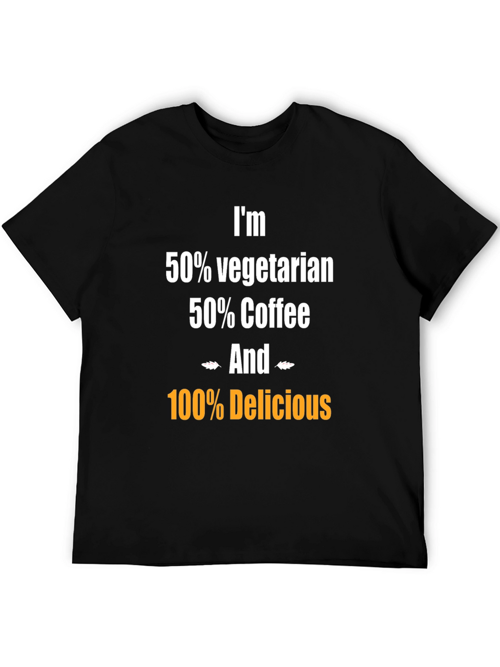 Camiseta Humorística: Vegetariano Café y Delicioso