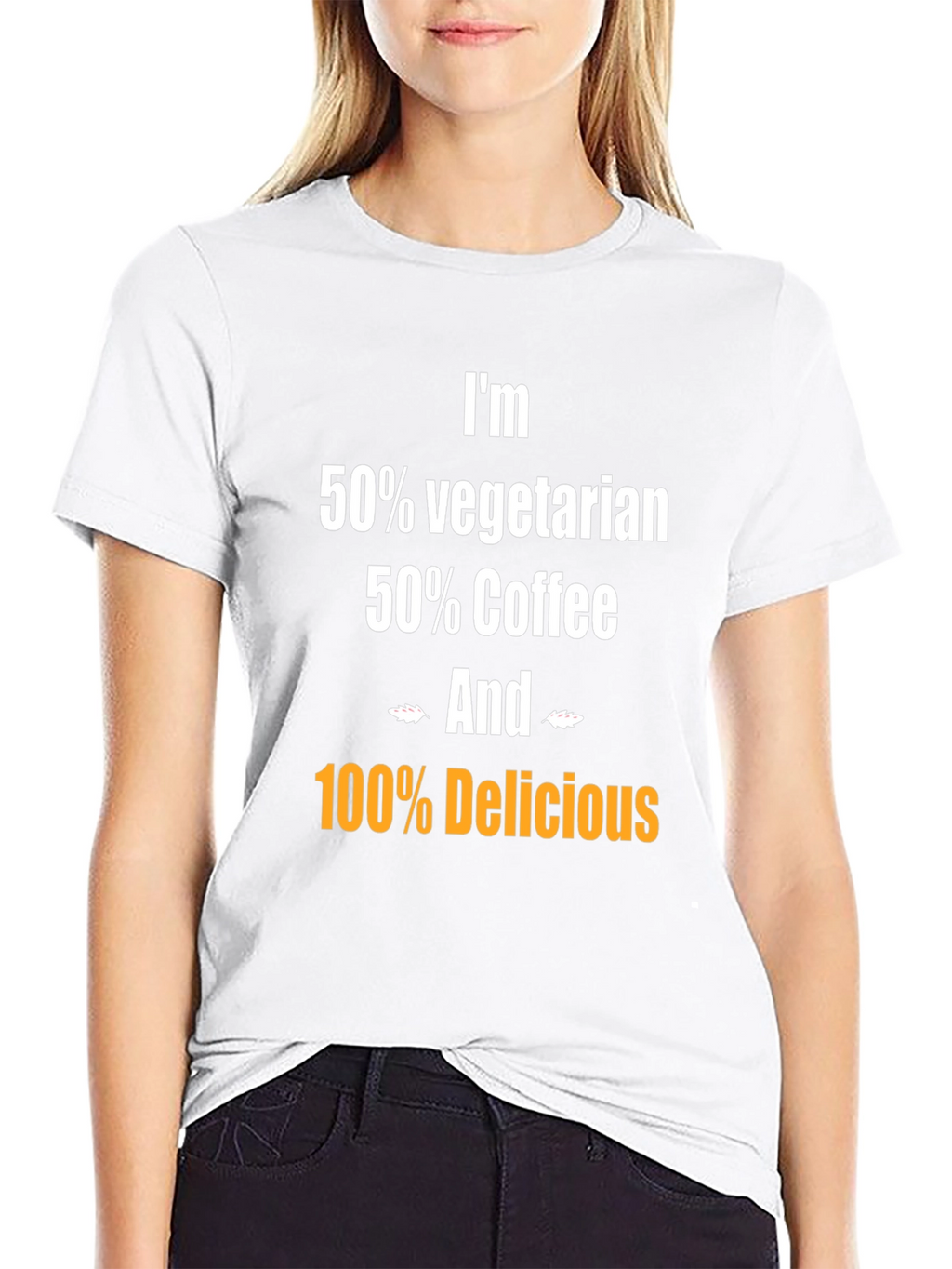 Camiseta Humorística: Vegetariano Café y Delicioso