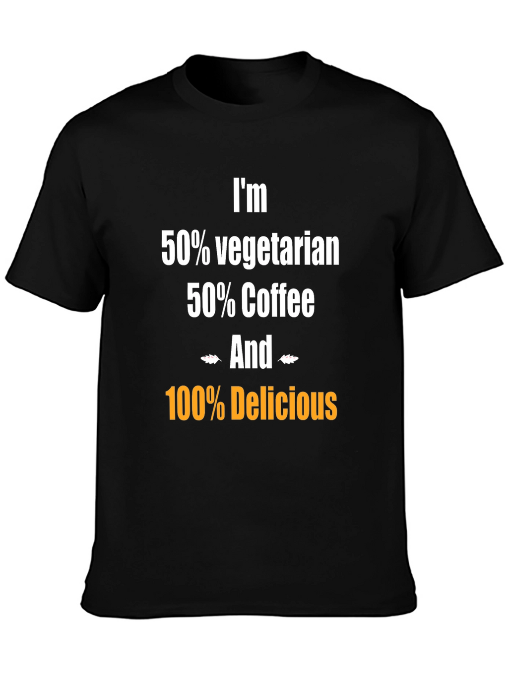 Camiseta Humorística: Vegetariano Café y Delicioso