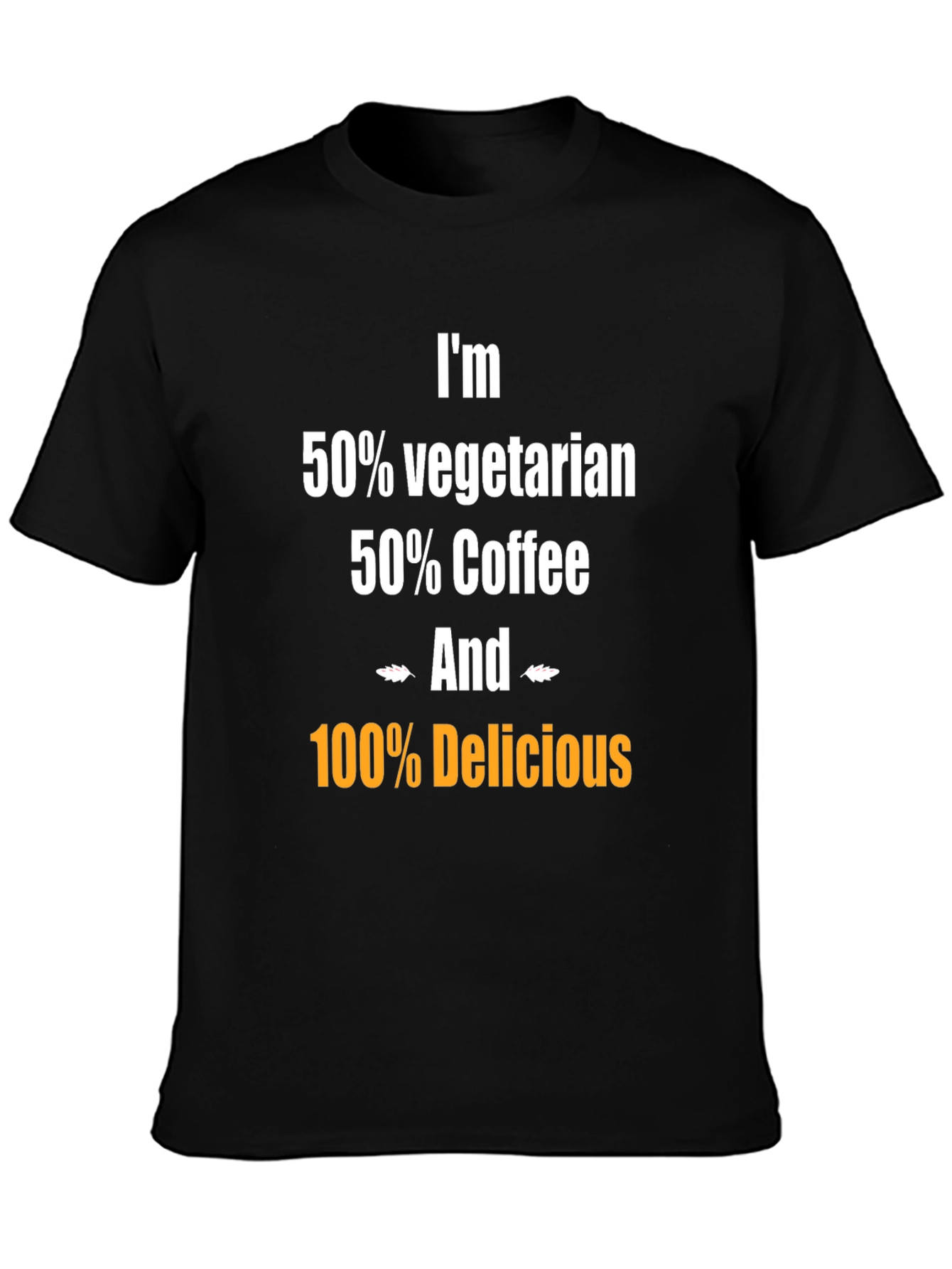 Camiseta Humorística: Vegetariano Café y Delicioso