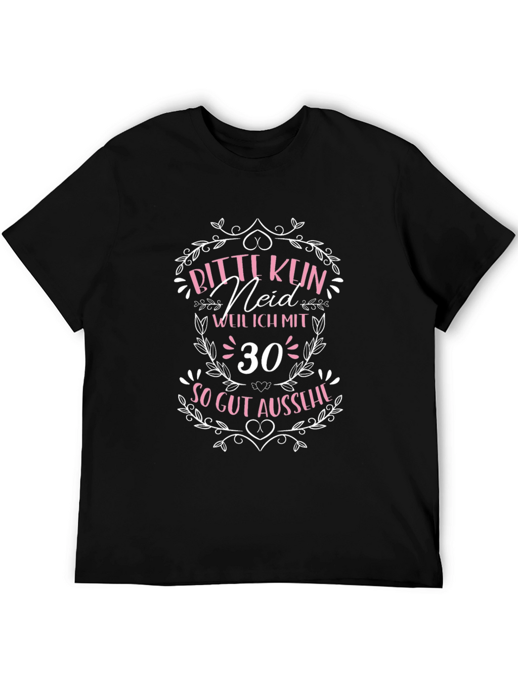 Camiseta Negra con Diseño Cumpleaños 30 Años