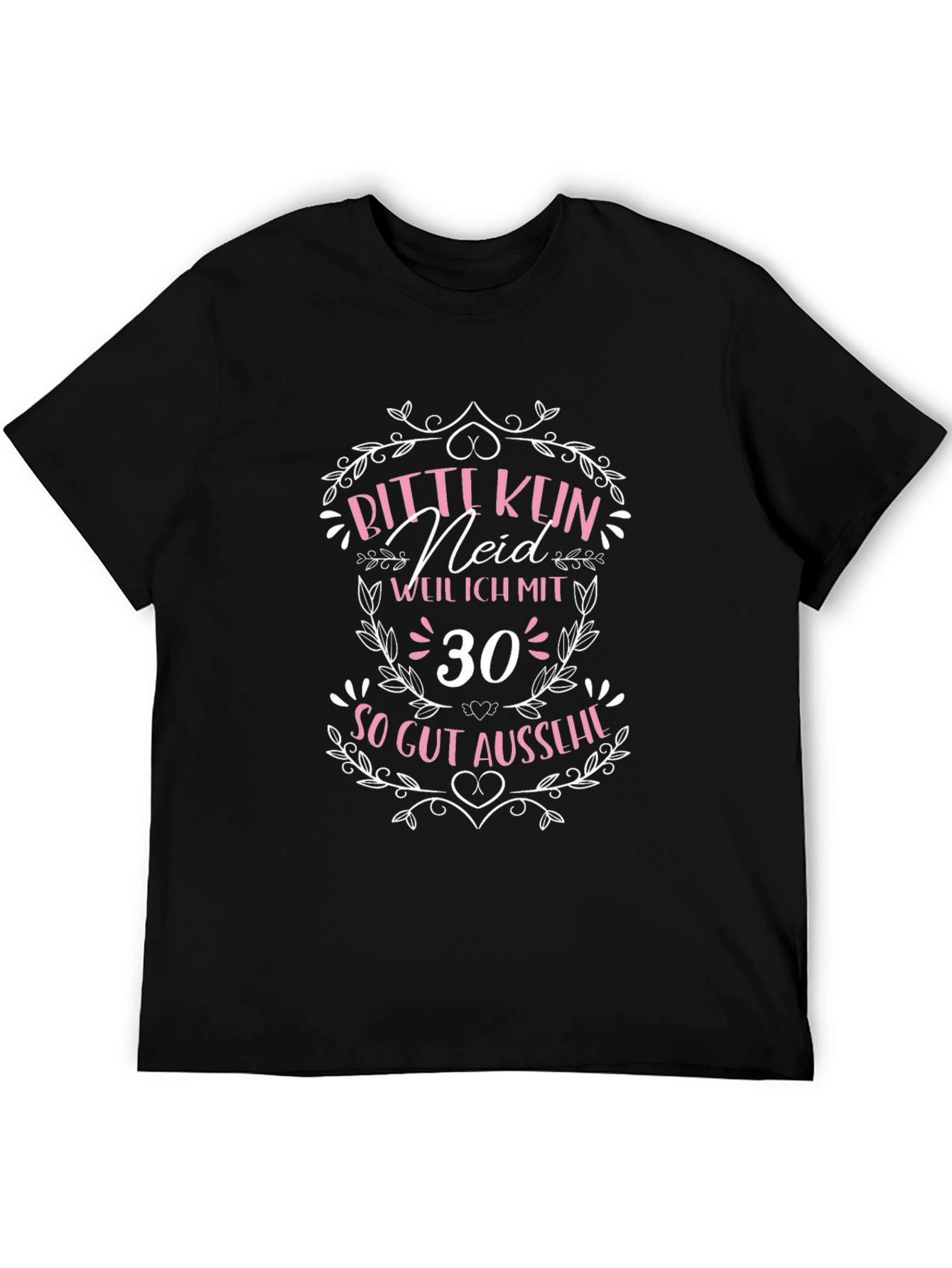 Camiseta Negra con Diseño Cumpleaños 30 Años