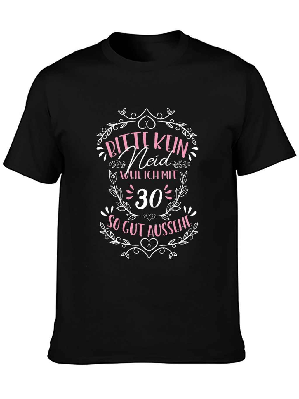Camiseta Negra con Diseño Cumpleaños 30 Años
