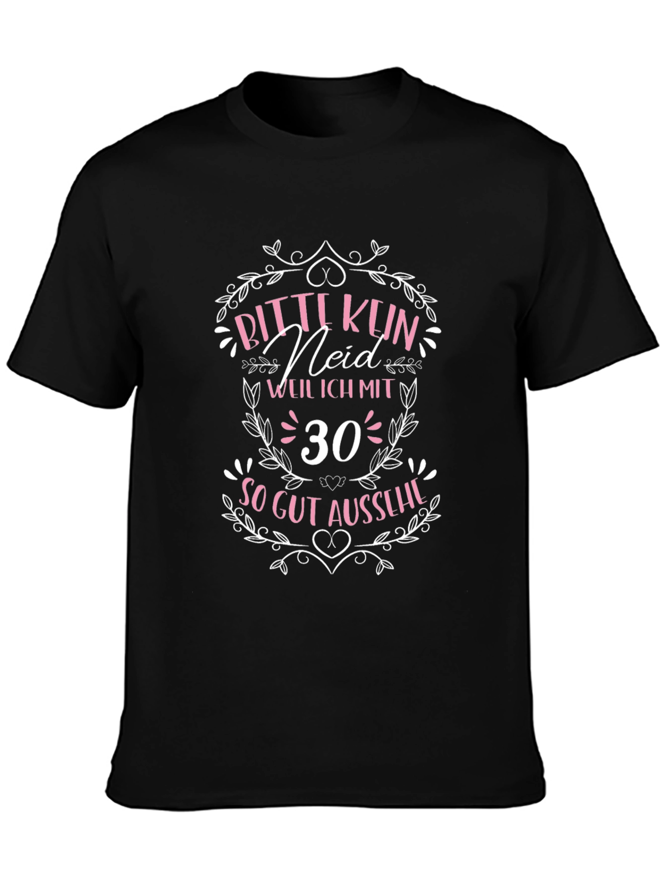 Camiseta Negra con Diseño Cumpleaños 30 Años