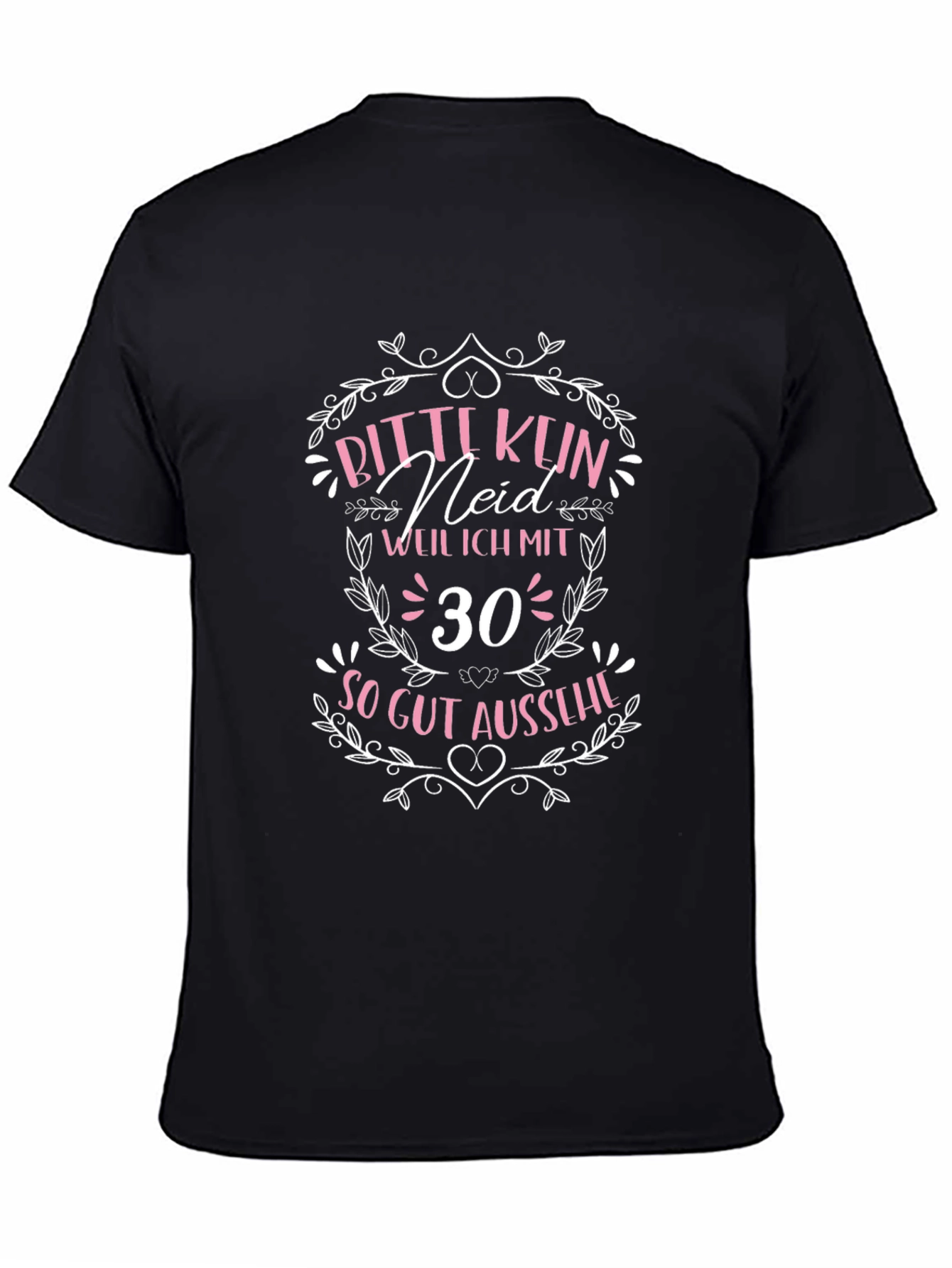 Camiseta Negra con Diseño Cumpleaños 30 Años